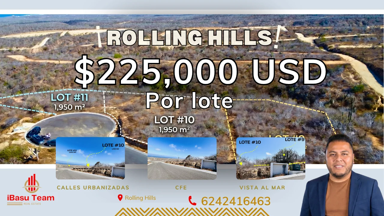 Land for Sale in Rolling Hills, Cabo San Lucas | Prime Investment Lots